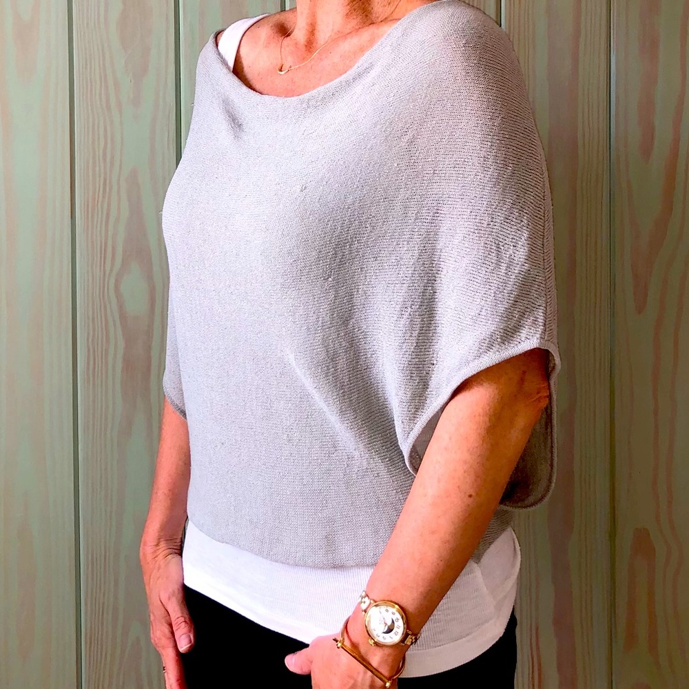 Anthropologie Fiets Voor slub linen blend sweater